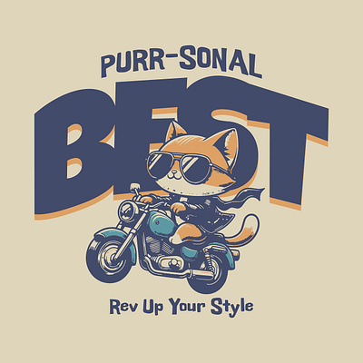 Purr-sonal Best cartoon cat funny kitten pop culture print on demand t shirt t shirt design