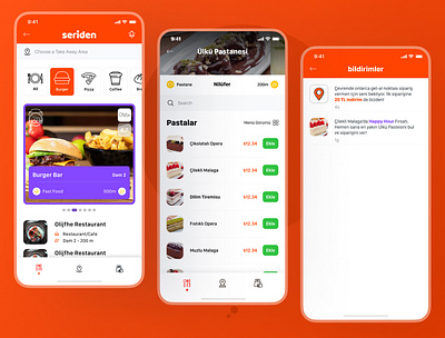 Seriden - Take Away Order Food App design mobile product design ui