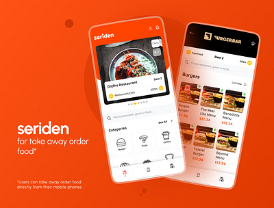 Seriden - for take away order food design mobile product design ui