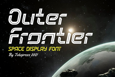 Outer Frontier – Space Font gaming font modern font