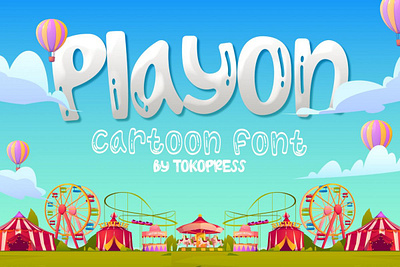 Playon – Kids Font cartoon font children font kids font modern font