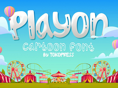 Playon – Kids Font cartoon font children font kids font modern font