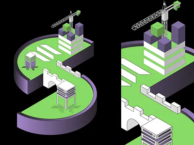 Block City Illustrations 🛣️ 2d 2d art 2d illustration animation art artwork branding creative agency design design studio graphic graphic design illustration illustration art illustrations illustrator logo marketing design web design website illustration