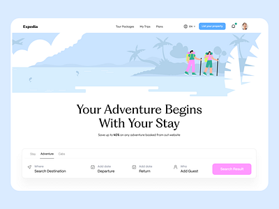 Book Ticket adventure agency book hotel book ticket booking website branding clean design dstudio illustration product design search hotel stay typography ui ui ux user experience ux web website