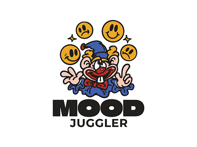 Mood Juggler character design commission work doodle graphic design illustration logo design mascot design retro design vintage design