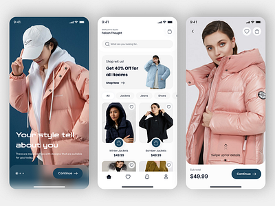 Ecommerce Mobile App Design app design clothes clothes app design ecommerce ecommerce app ecommerce design fashion app mobile app mobile application design shoes ui design ux ui design winter collection app