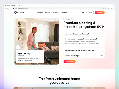 UnifiedUI — About section about section about us digital business fintech landing landing page ui ui ui unified ui unifiedui ux web design website design
