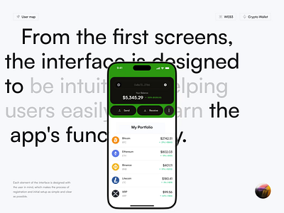 Crypto Wallet | Mobile App | Motion UI 3d animation banking blockchain wallet crypto cryptowallet defi fintech mobile motion graphics wallet web3