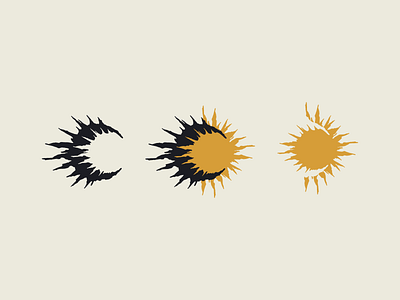 Moon & Sun astro black icon logo moon planet simple space star sun symbol tattoo