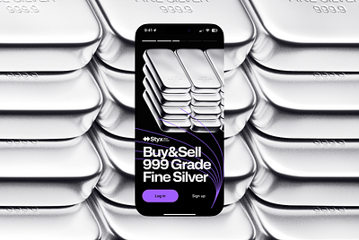 Styx Bullion 3d app application mobile ui