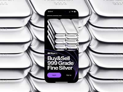 Styx Bullion 3d app application mobile ui