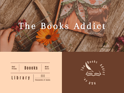 The Books Addict - logo books identity logo