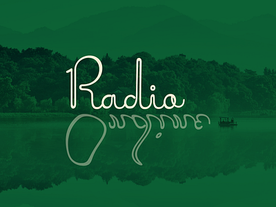 Radio Ondine Logo branding clean logo font logo green logo design radio sound wave