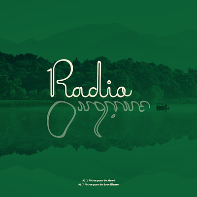 Radio Ondine Logo branding clean logo font logo green logo design radio sound wave