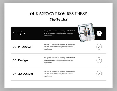 Agency Landing Page ( Services Section ) animition design ui ux website design