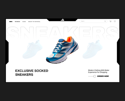 Adidas - Shoes Store Header UI | Shoes Ecommerce Website addidas landing page sneaker website ui ui design