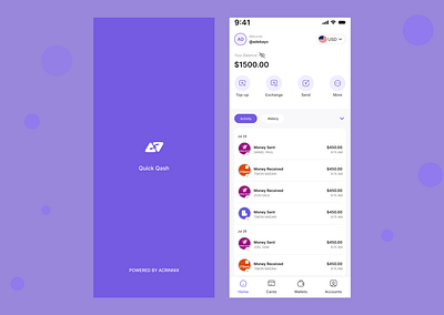 Simplifying Financial Management with Quick Cash app design figma ui