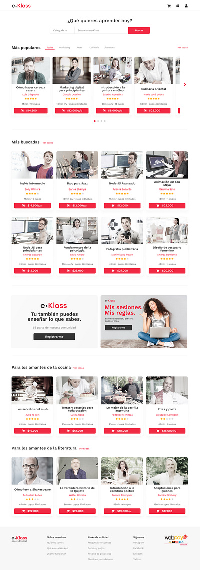 E-learning Platform Design design e learning ecommerce learning marketplace platform uiux website