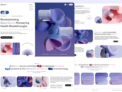 Medical Landing Page biotech clinic dna doctor healthcare landing page medicine medtech telemedicine ui ux webdesign