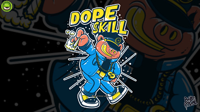 DOPE SKILL - artwork art artwork branding cartoon clothing design illustration logo merch