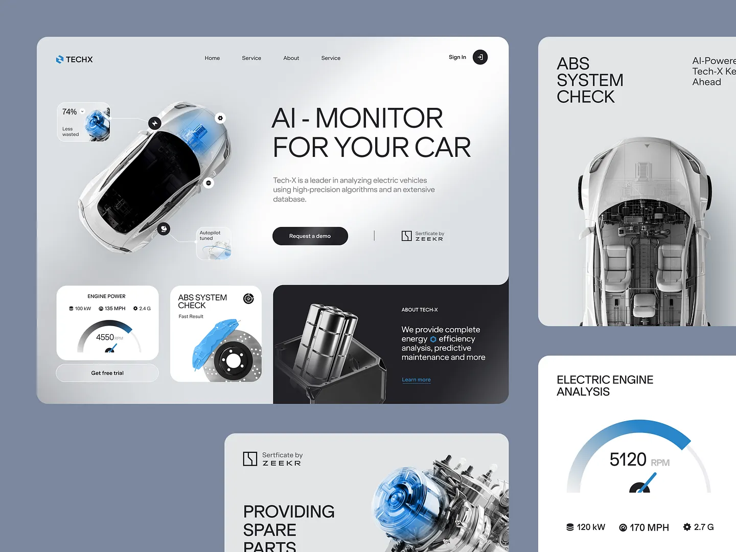 Innovative Automotive Website Design for TechX