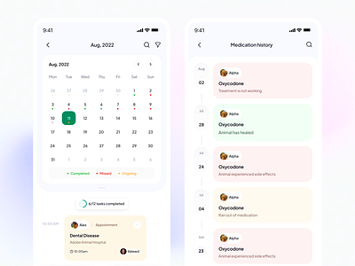 Best Vets application design. The complete pet care. best clinic designs best clinics app designs best healthcare designs best petcare ui best ui companies best ui ux companies best ux companies best vets ui healthcare medication medication reminder medication reminder designs medicine reminder apps pet care ui petcare ux pets ui top clinics designs top healthcare design companies vets ui