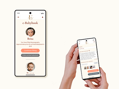 e-Babybook mobile app app design mobile app prototyping ui