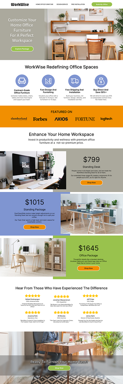 WorkWise Landing Page landing page ui