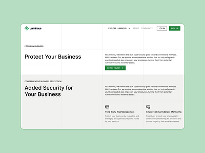 Cybersecurity business service website clean cybersecurity landingpage minimal modern security takaz takazcao trend ux website