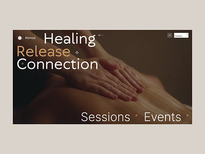 Atmos - Spa & meditation website animation beauty concept design healthcare landing medicine meditation meditation website spa ui uiux wellness yoga session