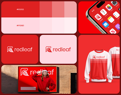 redleaf clothes logo & brand identity branding graphic design logo