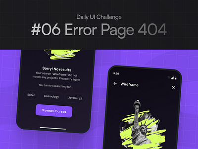 Daily UI Challenge #06/100 ai artificial intelligence button buttons chips daily ui day 06 design empty state error page experience design graphic design interaction design interface design page 404 product design ui uiux design ux