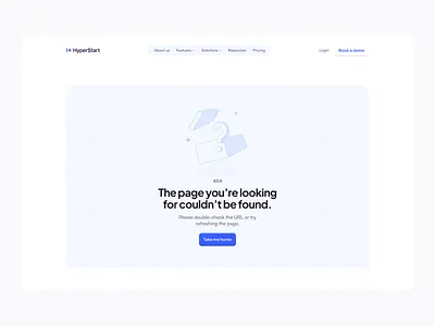HyperStart - 404 page 3d 404page designdaily designercommunity errorpage graphic design minimaldesign pagenotfound ui uidesign uxdesign uxinspiration webdesign webui