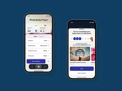 Whole Body Prayer App Design animation app design application design graphic design health healthcare interaction design interface mental health mindfulness mobile mobile app mobile design motion graphics ui user experience user interface ux wellness