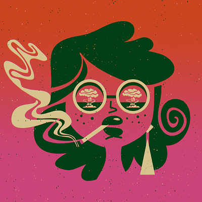 Atomic Chic / Broccoli Clouds illy ... [ wip ] atomic brassai broccoli cloud graphic design illustration vector woman