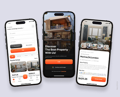 Property Selling App app design color theory concept design figma prototype real estate typography ui uiux