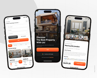 Property Selling App app design color theory concept design figma prototype real estate typography ui uiux