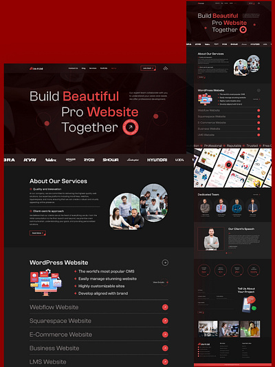 Agency Website UI/UX Design agency agency website branding company website digital agency website hero design minimal design new ui new website red website ui uiux