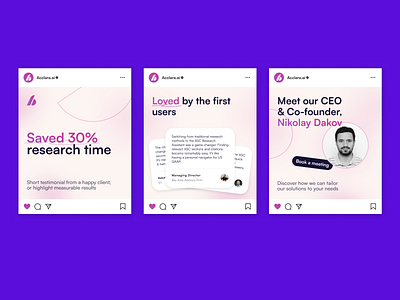 Social Media Kit for Acclara.ai 🟣 acclara ai appicon brandidentity branding design instagram logo logomark post design purple social cover social media social media design ui violet