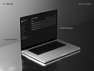 Settings - UI Design darkandlightmode design dribbbleshowcase logo logo design personalizedexperience settingspage themeswitcher ui uidesign user design ux