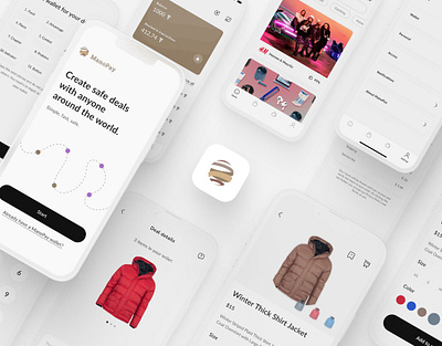 ManoPay | Mobile Design animation app design blockchain clean design crypto wallet e commerce ios minimalistic design mobile design online store ui ux