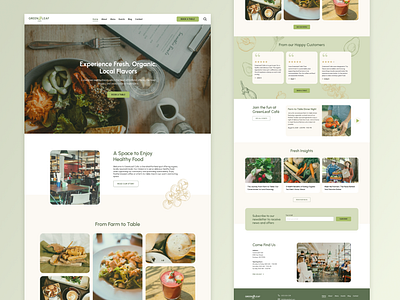 Website for organic Cafe design ui