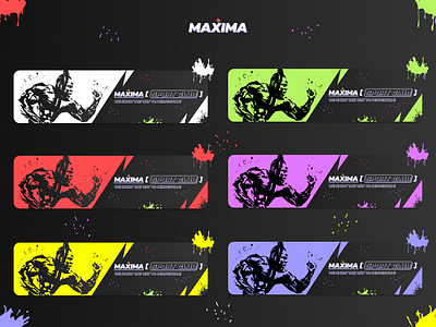 Maxima (sport club) - Banners banner design figma graphic design gym illustrator logo photoshop poster sport ui ux web web design