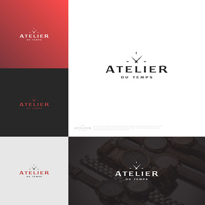 ATELIER DU TEMPS - Premium Watches Logo graphic design logo