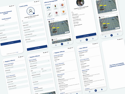 Offense Registration App🚔 minimaldesign mobileappdesign offenseregistration policeapp trafficapp uiuxdesign