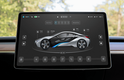 Electric Car Dashboard UI (Concept) ai car automated car car ev dashboard product design ui ux uiux user centric design user experience ux design visual design