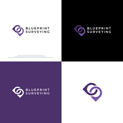 Blue Print Surveying Logo graphic design logo