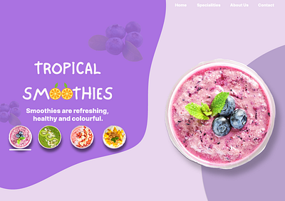 Tropical Smoothies- Practica de Diseño UX IU Figma