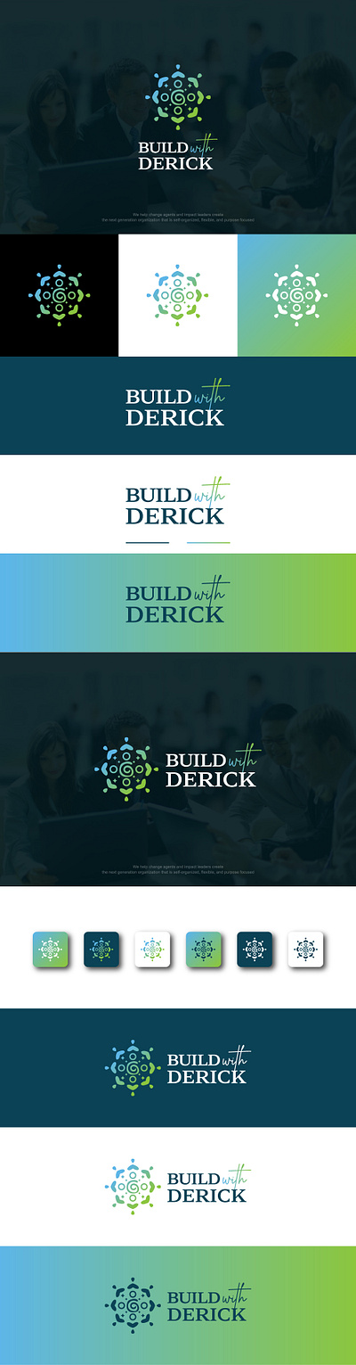 Build with DERICK Logo branding graphic design logo