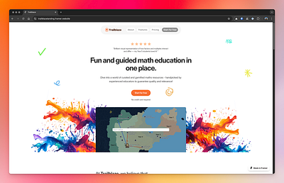 Trailblaze website - Design in Framer education edutech framer web design webdesign website